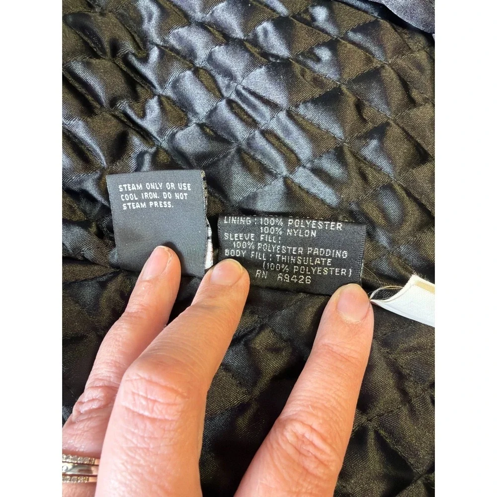 Wilsons‎ Leather Women's M Hooded Coat Thinsulate Insulated Black Jacket